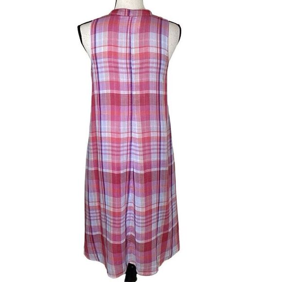 Maeve Anthropologie Pippa Pink Plaid Coastal Grandma, Cottagecore Swing Dress XS - Picture 5 of 12